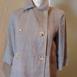 Max Mara linen jacket Size 4 Mushroom color